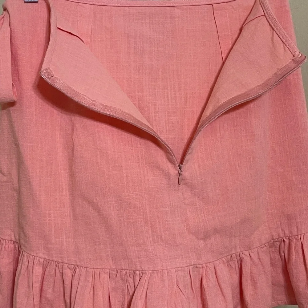 SALMON PINK RUFFLE WRAP SKIRT SZ SMALL